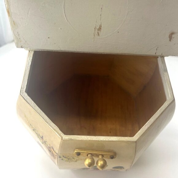 Judith Prothrombin Octagonal Hand Bag Purse Vintage 60s Art Deco Wood Whimsical - Picture 14 of 14